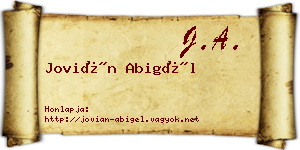 Jovián Abigél névjegykártya